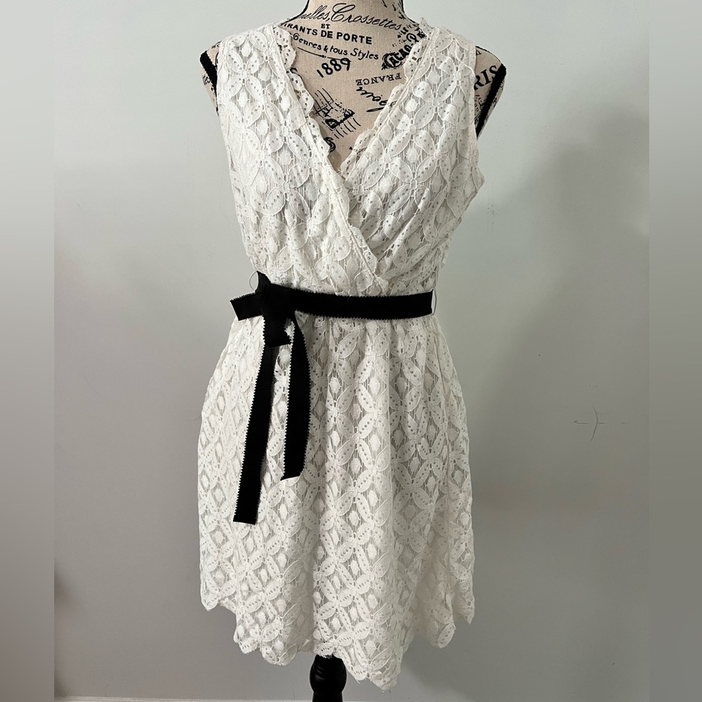 Anabella White Lace Dress